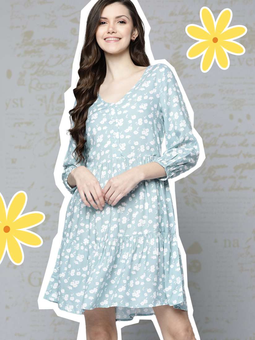 Myntra a line dress cheap