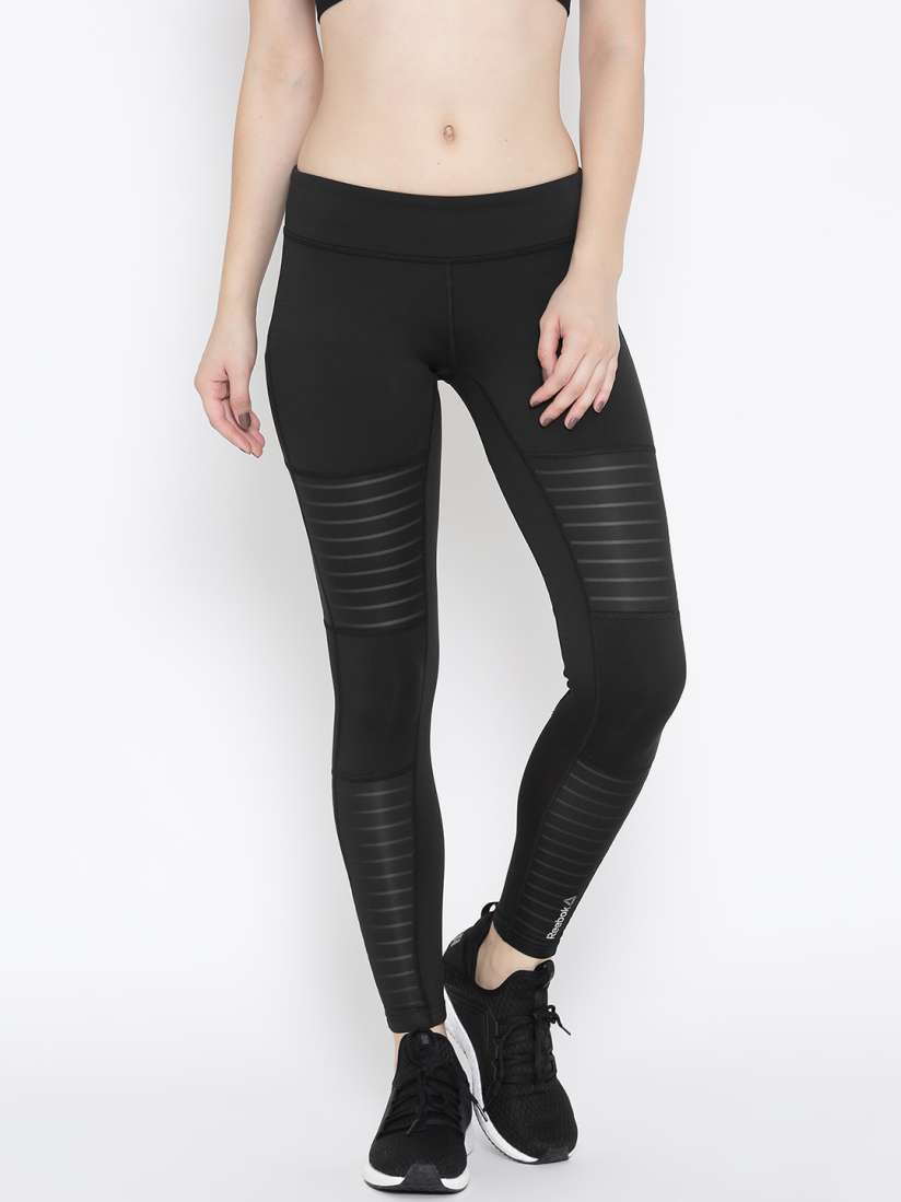 Reebok black d mesh tights top