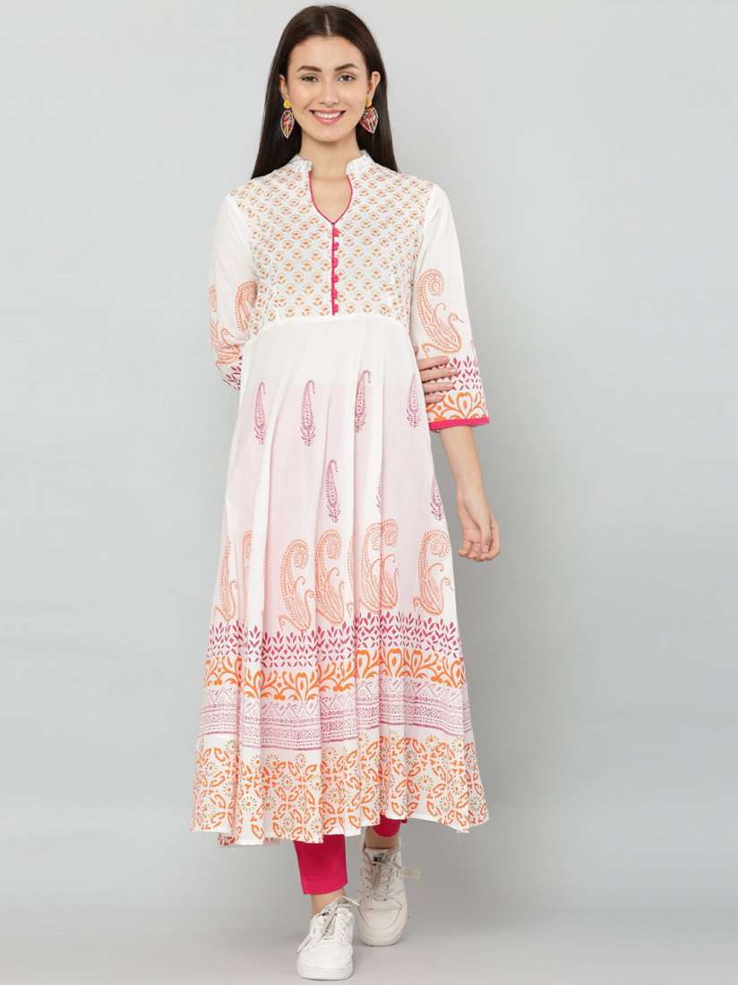 Myntra white anarkali online