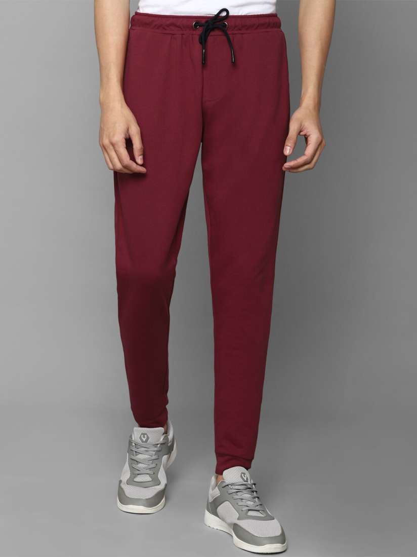 Buy Allen Solly Men Maroon Solid Joggers Track Pants for Men 19595888 Myntra