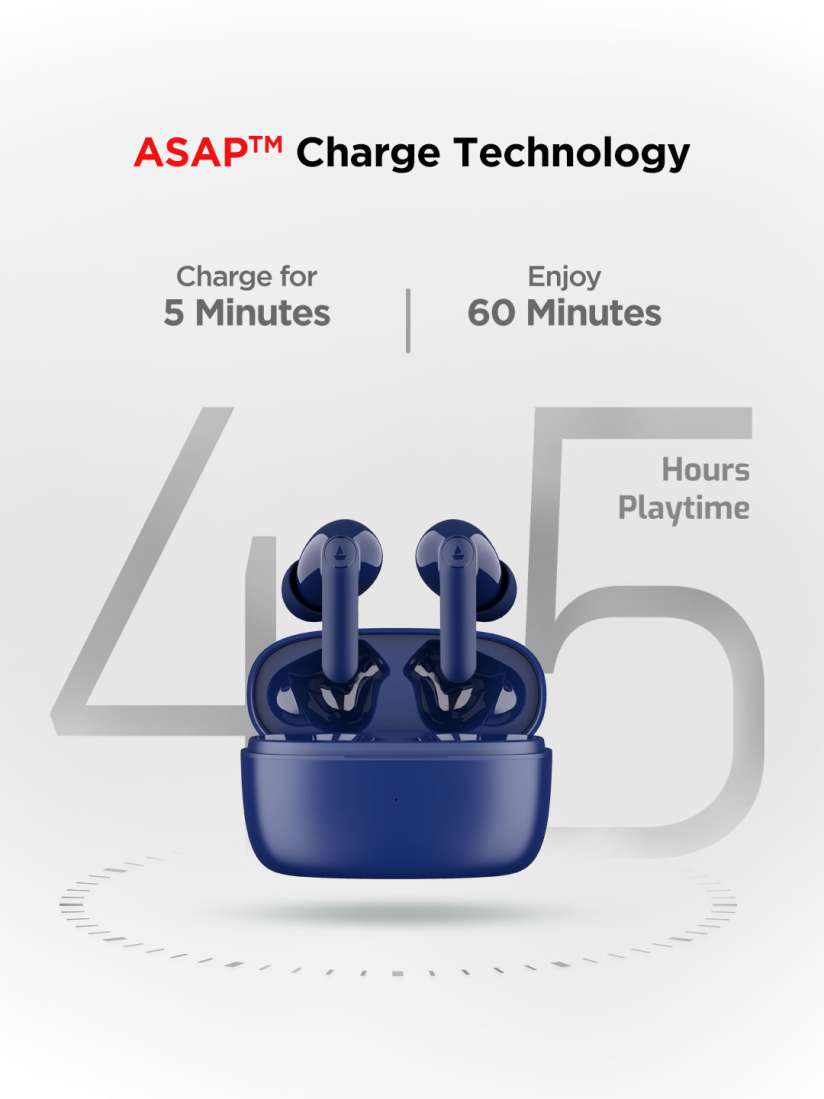 Buy boAt Airdopes 131 Pro M TWS with Quad Mic ENx Bluetooth Earbuds Navy Blue Headphones for Unisex 19597732 Myntra