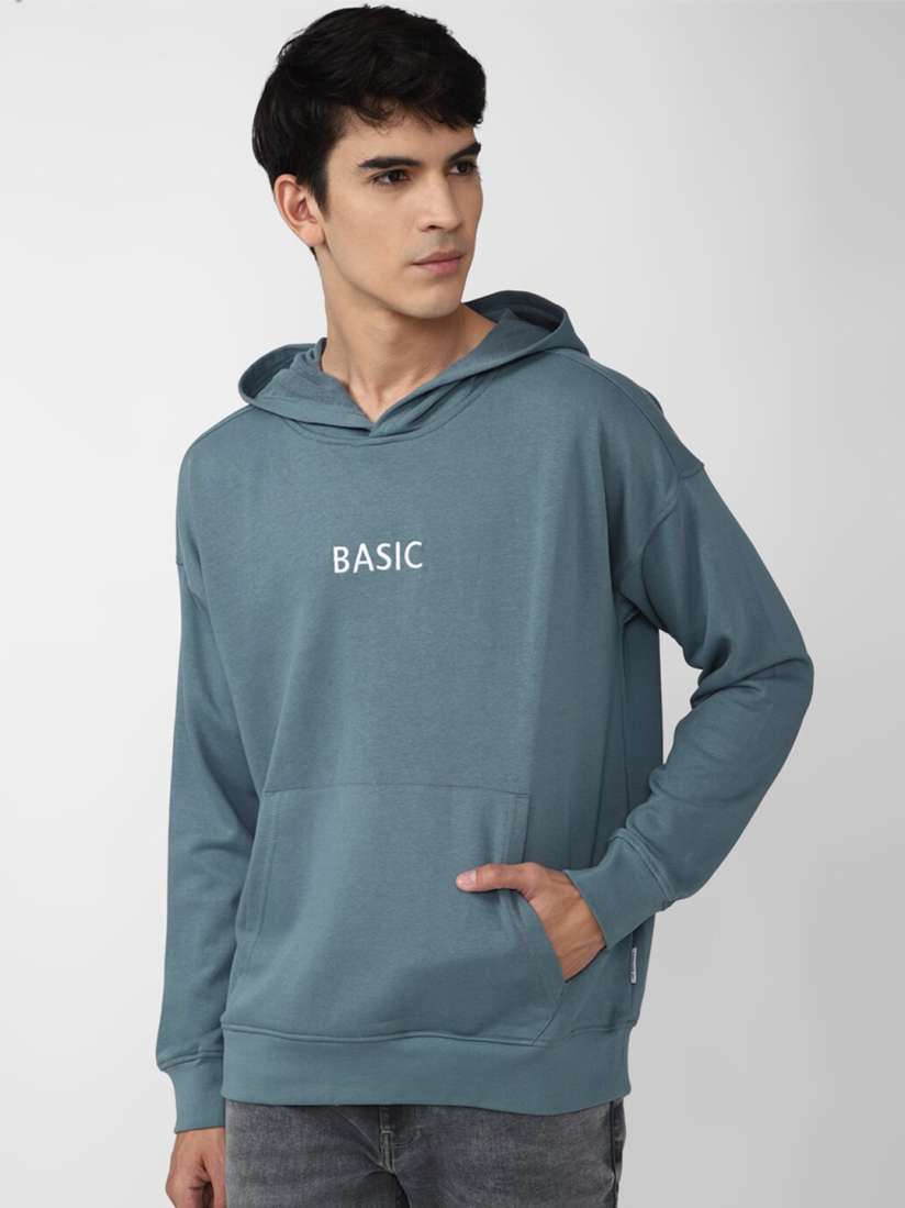 Buy FOREVER 21 Men Blue Hooded Sweatshirt Sweatshirts for Men 19598466 Myntra