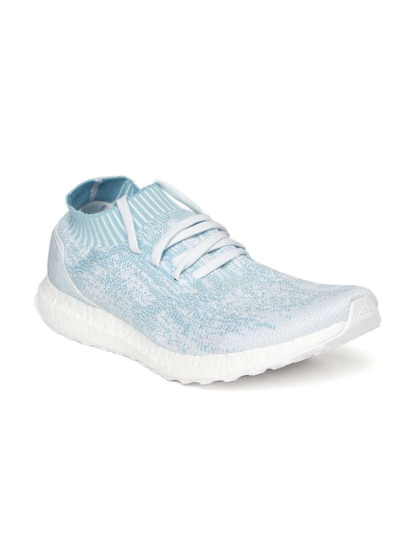 Adidas men's ultra boost uncaged parley running shoes  grey/blue top