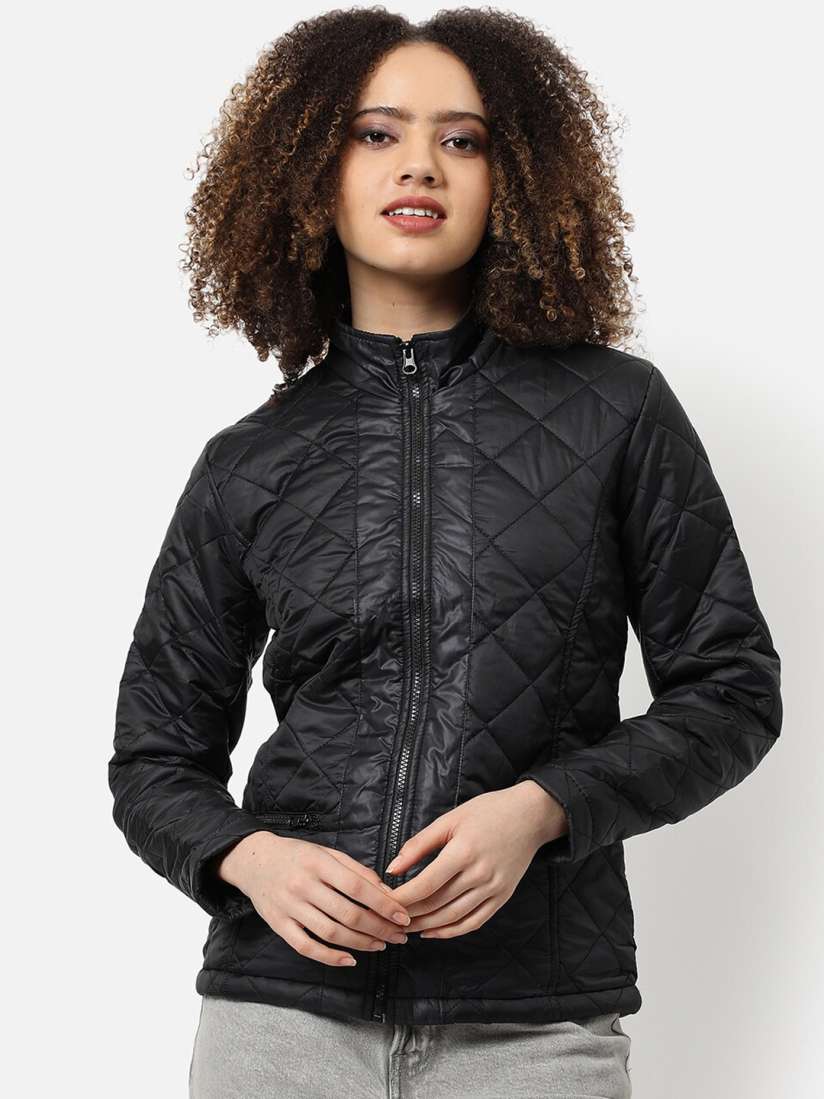 Buy Campus Sutra Women Black Windcheater Outdoor Bomber Jacket Jackets for Women 19602330 Myntra