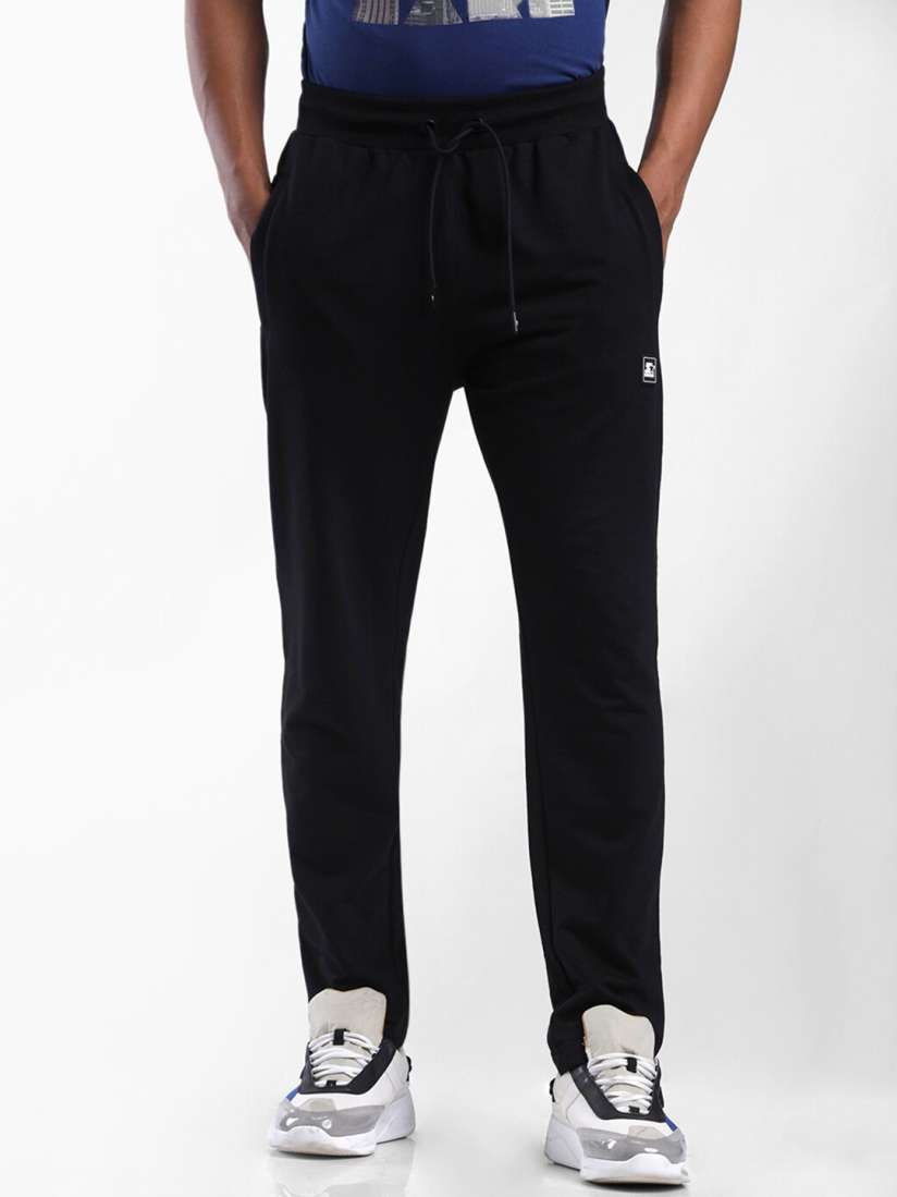 Buy STARTER Men Black Solid Slim Fit Track Pants Track Pants for Men 19604060 Myntra