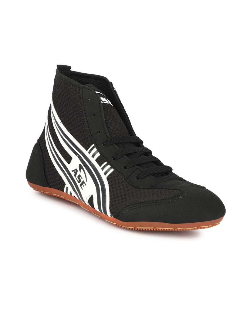 Mens black wrestling shoes deals