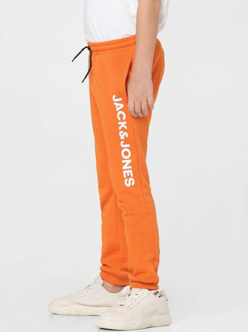Buy Jack Jones Junior Boys Orange Colored Solid Cotton Joggers Track Pants for Boys 19626424 Myntra