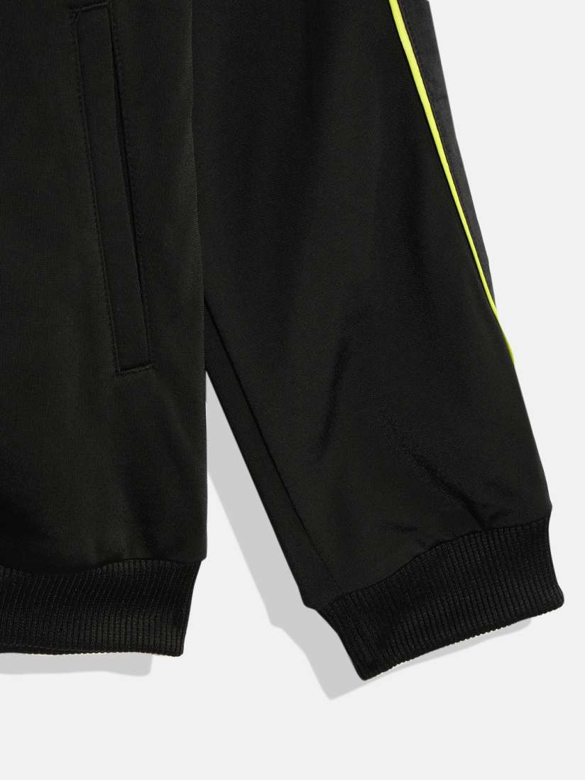 Puma Boys Black Solid Outdoor Regular Fit Bomber Jacket