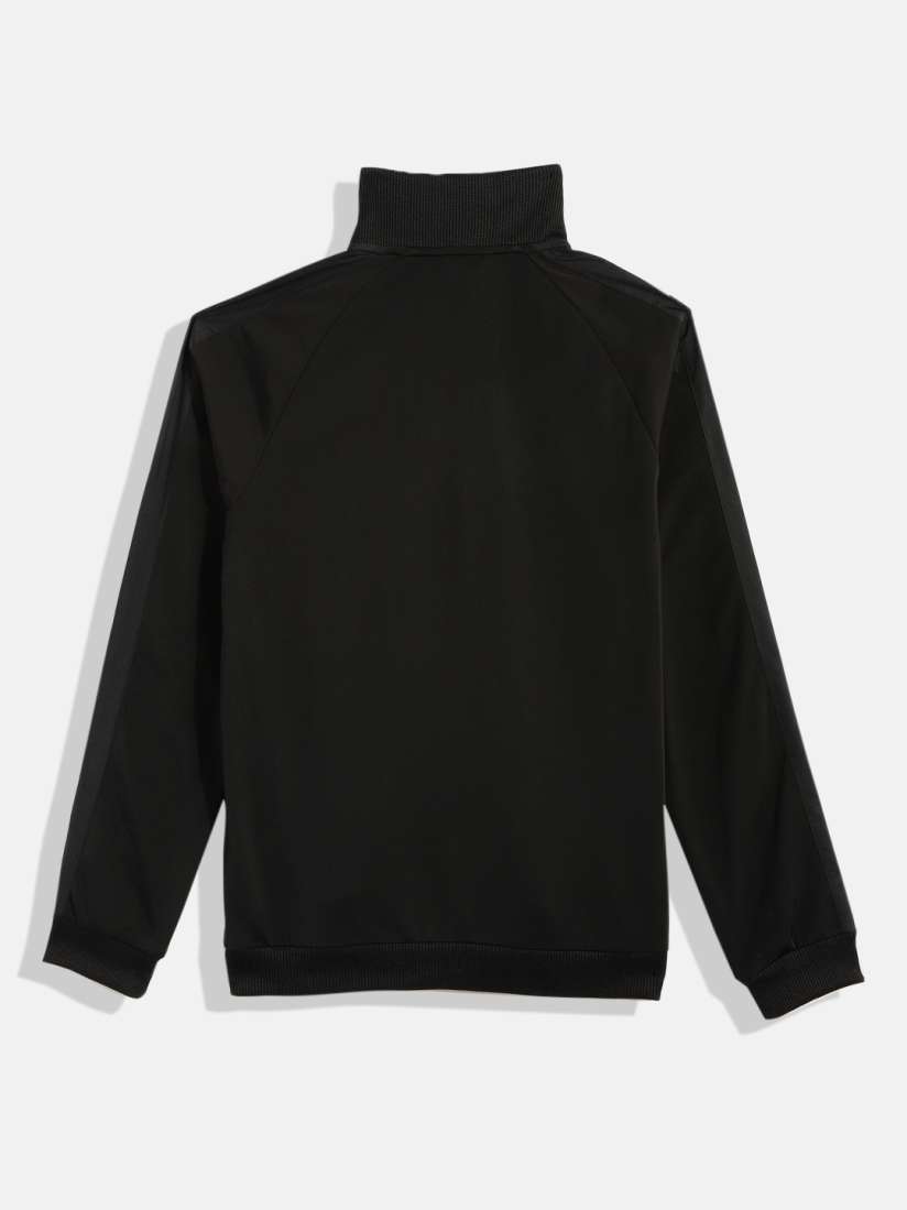 Puma Boys Black Solid Outdoor Regular Fit Bomber Jacket
