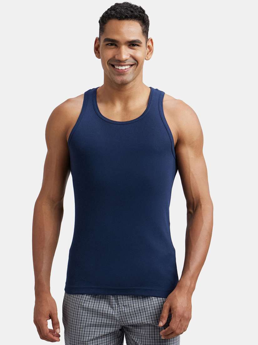 Buy Jockey Combed Cotton Rib Round Neck Sleeveless Vest FP04 Innerwear Vests for Men 19636330 Myntra
