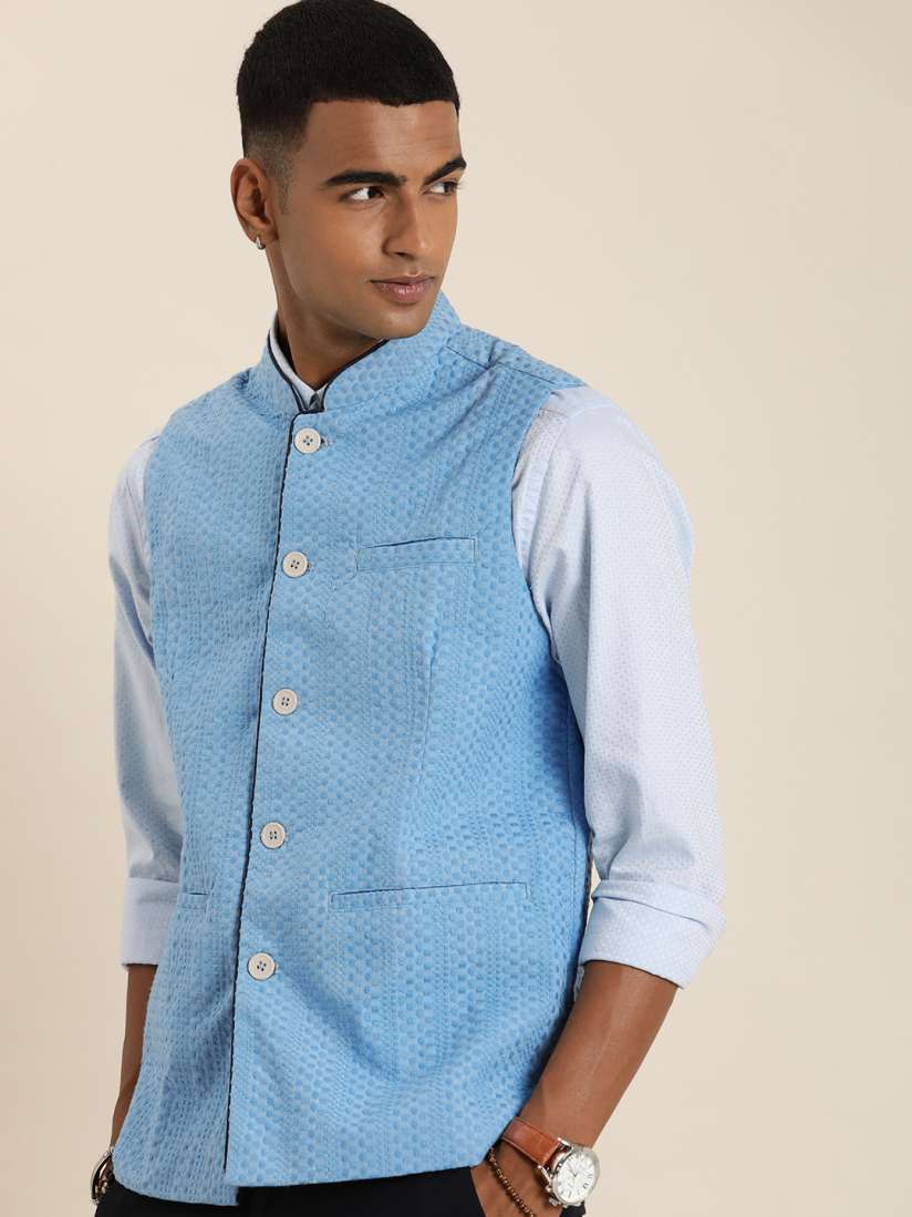 Buy Taavi Men Pure Cotton Woven Legacy Nehru Jacket Nehru Jackets for Men 19640592 Myntra