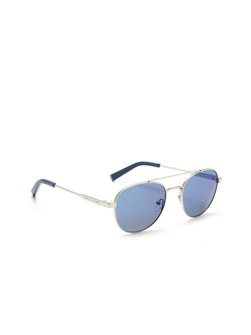 Buy Nautica Unisex Blue Lens Silver Toned Round Sunglasses with Polarised and UV Protected Lens Sunglasses for Unisex 19647130 Myntra