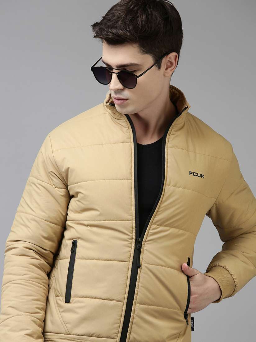 Buy French Connection Men Khaki Solid Hooded Padded Jacket Jackets for Men 19649898 Myntra