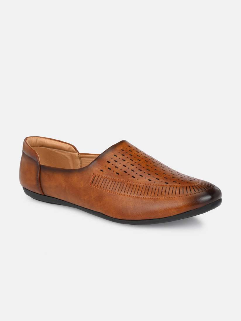 Buy ZEBX Men Tan Perforations Loafers Casual Shoes for Men 19655674 Myntra