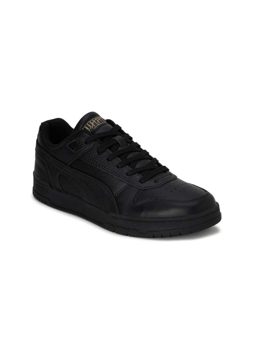 Puma black sneakers myntra shop