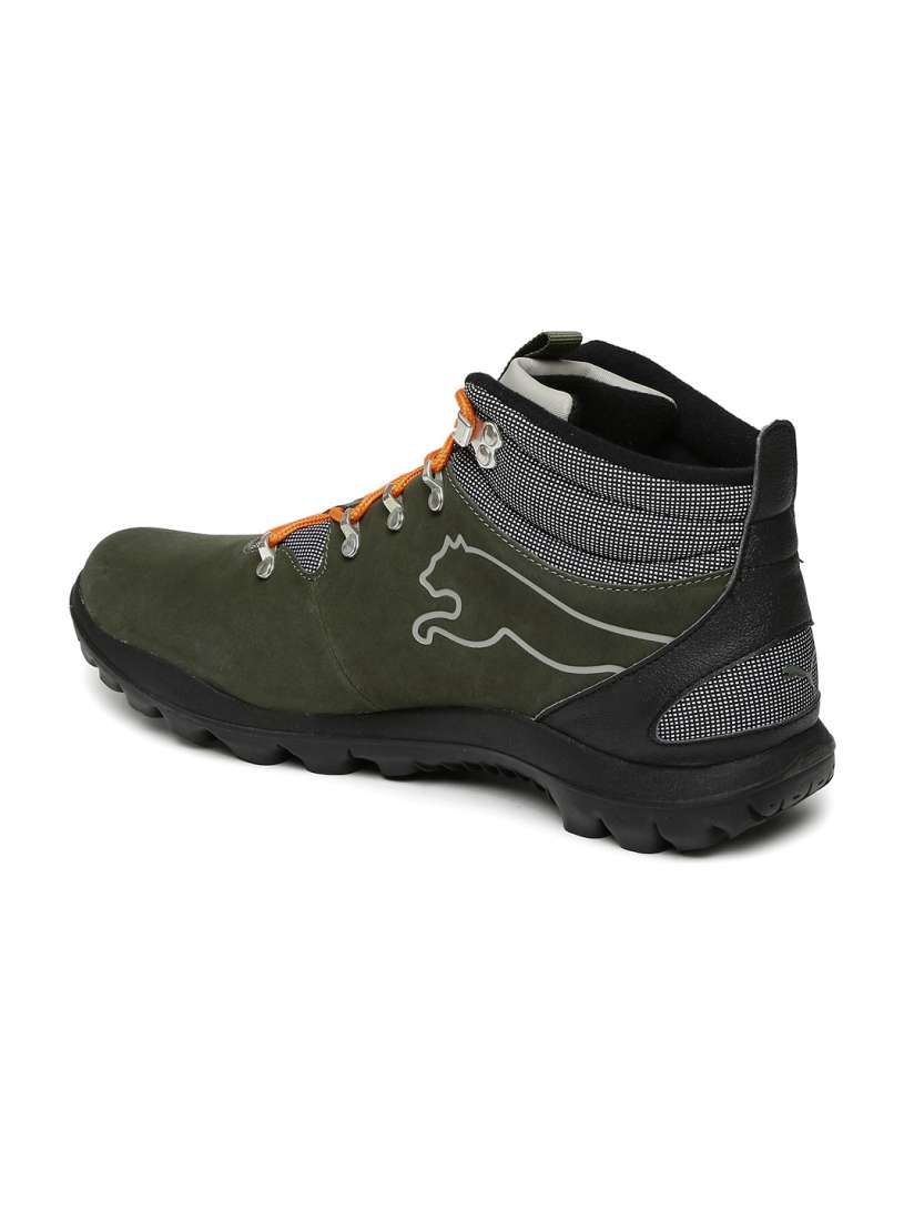 Buy Puma Men Olive Green Tatau Fur Boot 2 Mid Top Flat Boots Boots for Men 1965745 Myntra