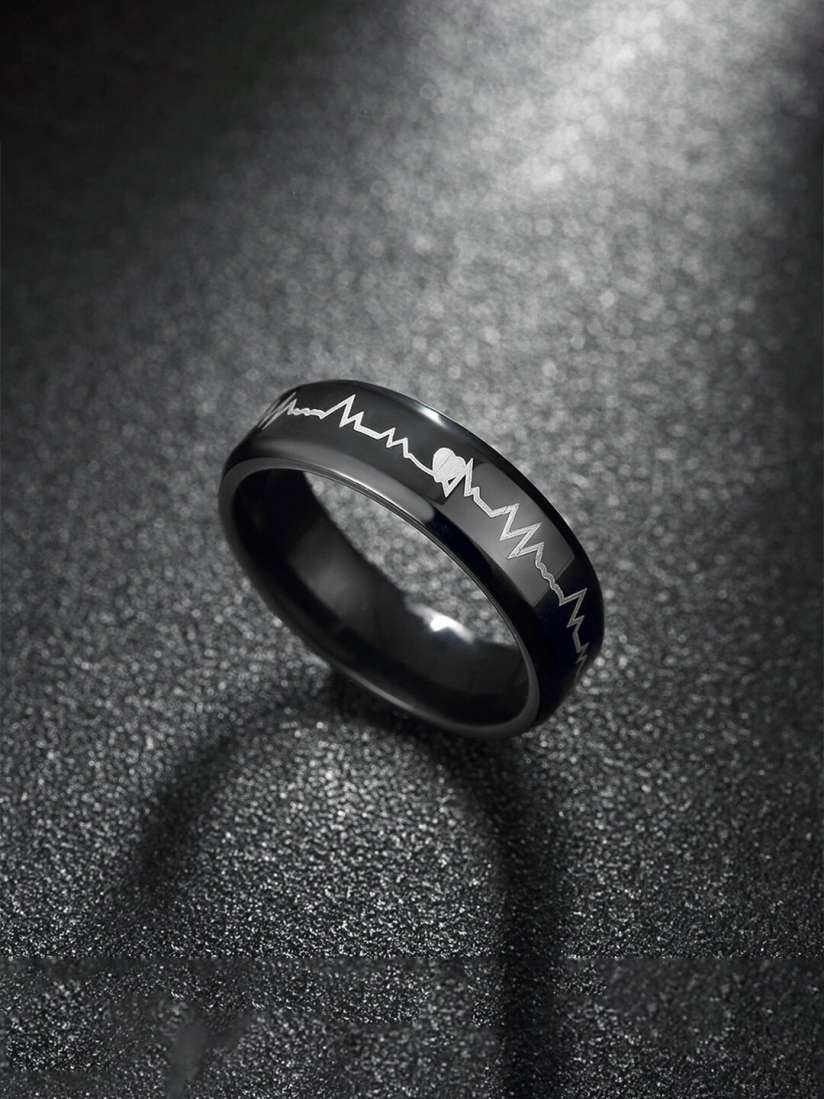 Mens heartbeat ring shop
