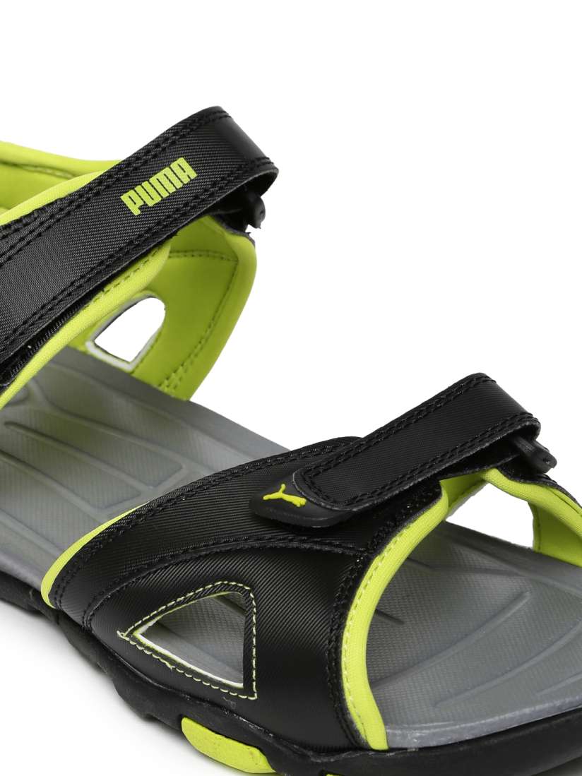 Buy PUMA Unisex Black Fluorescent Green Vesuvius DP Sports Sandals Sandals for Men 1965785 Myntra