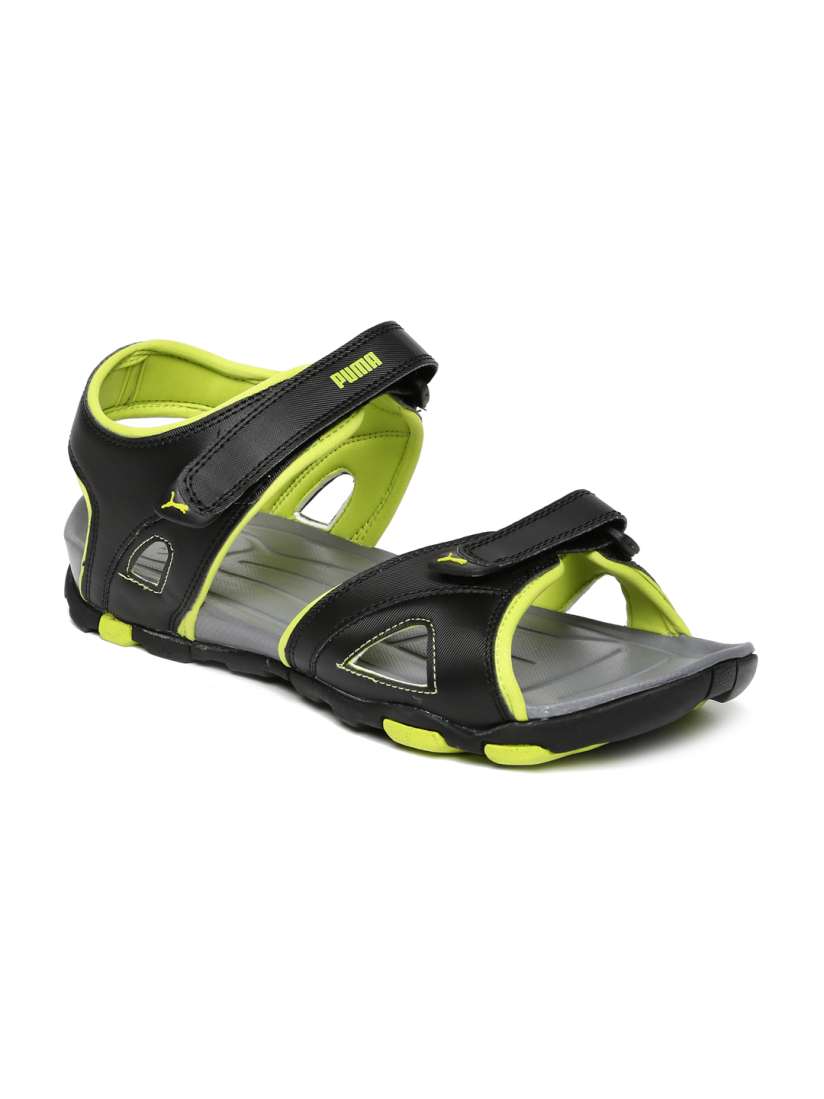 Buy PUMA Unisex Black Fluorescent Green Vesuvius DP Sports Sandals Sandals for Men 1965785 Myntra