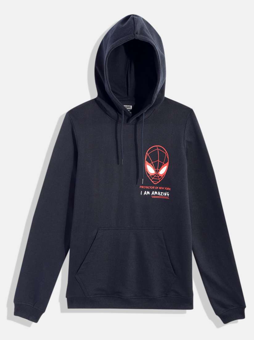 Buy Kook N Keech Marvel Teens Boys Navy Blue Printed Hooded Sweatshirt Sweatshirts for Boys 19658904 Myntra