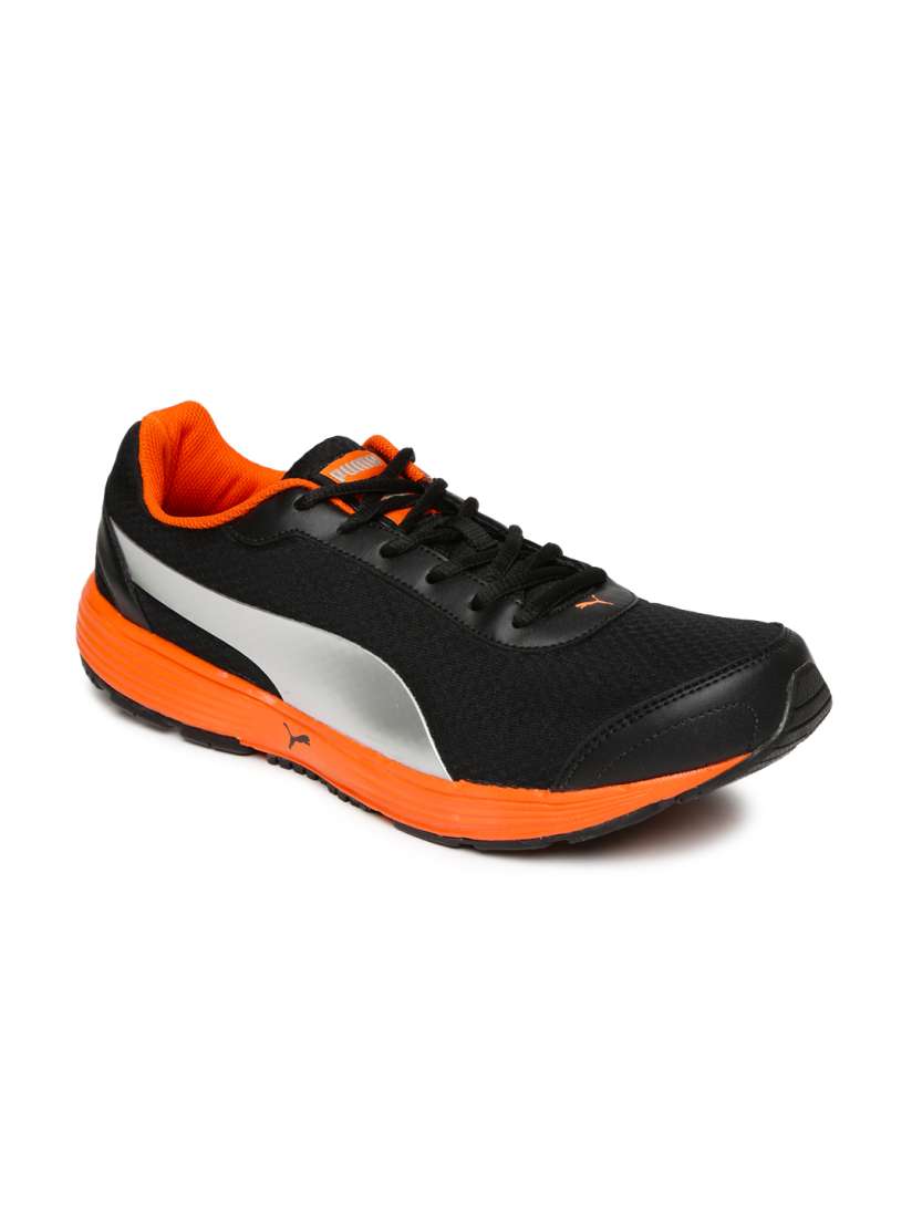 Puma black silver shoes on sale