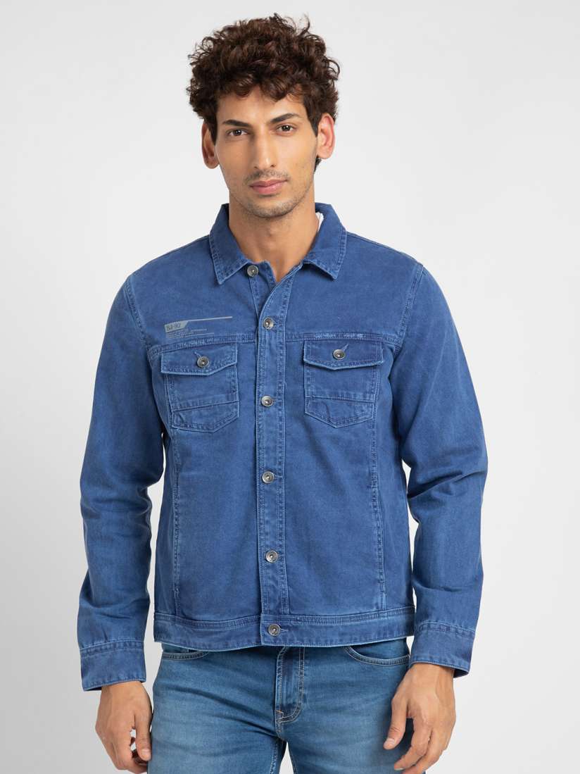 Buy SPYKAR Pure Cotton Denim Jacket Jackets for Men 19671426 Myntra