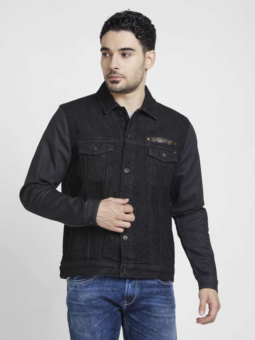 Buy SPYKAR Solid Spread Collar Pure Cotton Denim Jacket Jackets for Men 19671482 Myntra