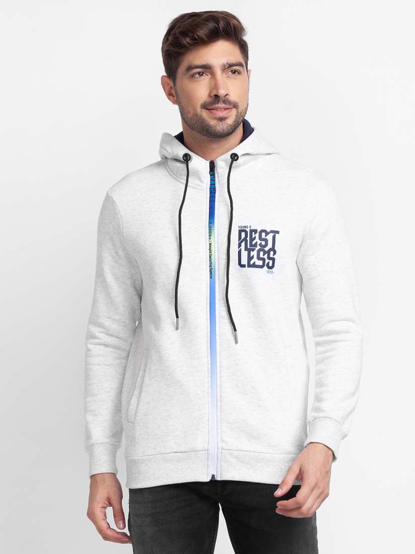 Spykar sweatshirt with zipper clearance