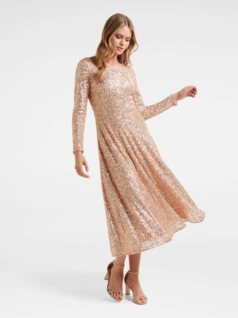 Buy Forever New Rose Gold A Line Midi Sequin Prom Dress Dresses for Women 19676780 Myntra