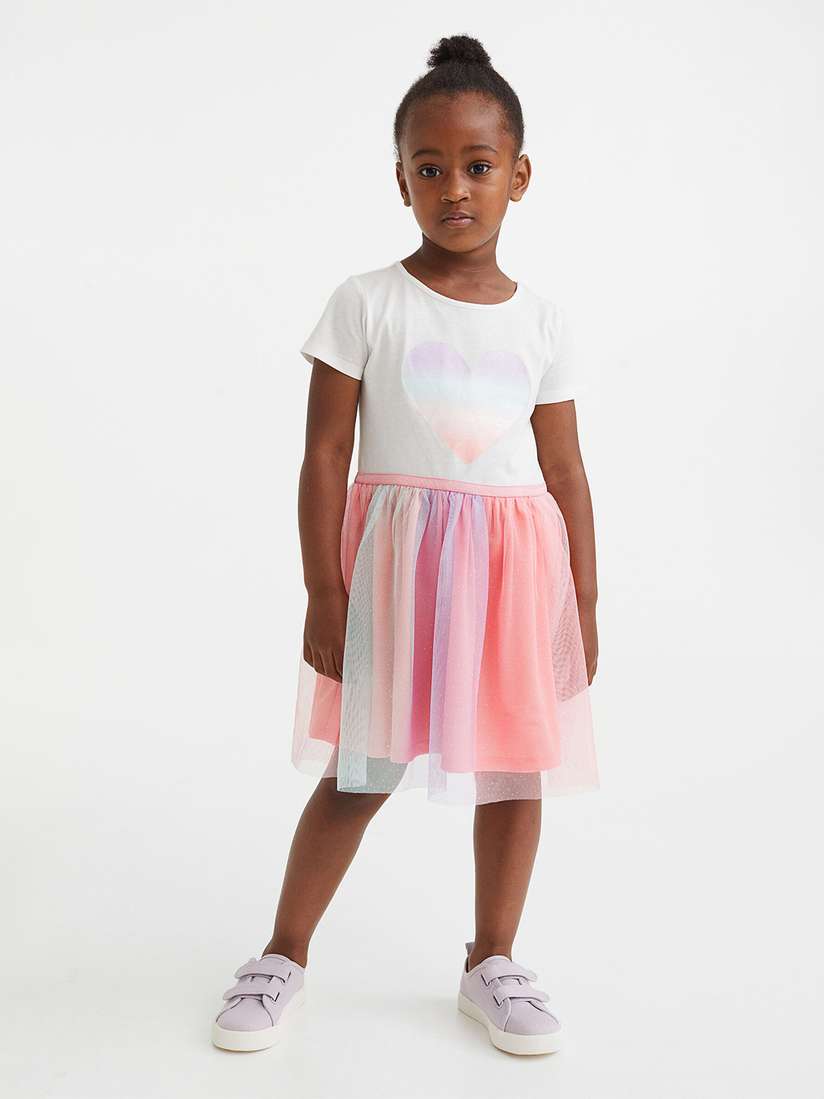 tulle skirt jersey dress