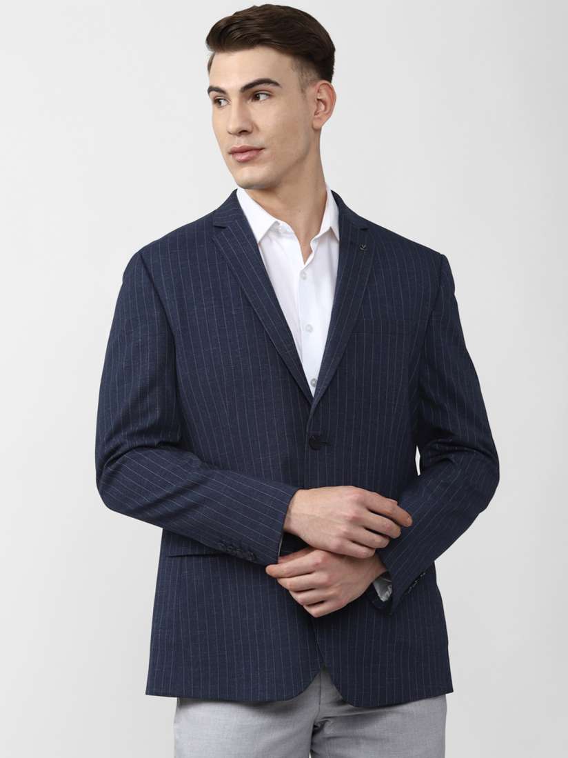 Van heusen navy blue blazer cheap