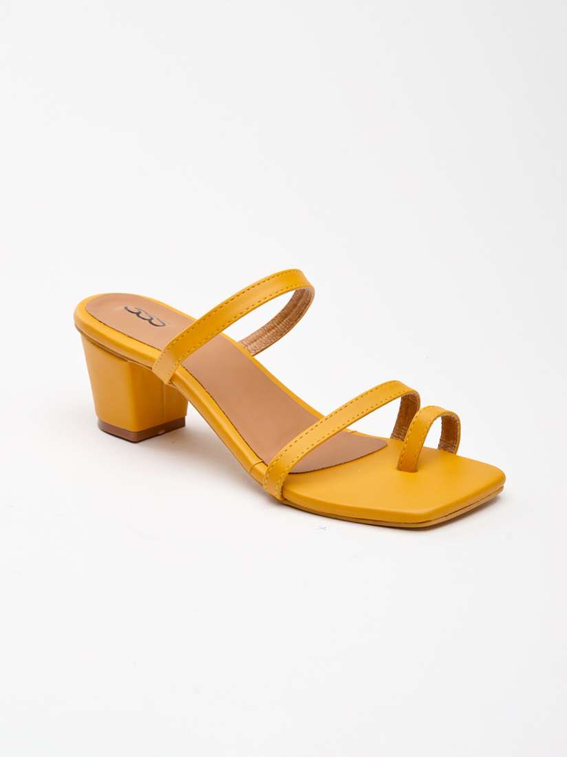 Buy Street Style Store Women Yellow Block Heels Heels for Women 19685434 Myntra