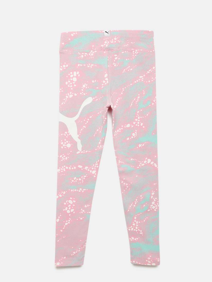 Buy PUMA Girls Pink Green Printed Leggings Leggings for Girls 1969790 Myntra
