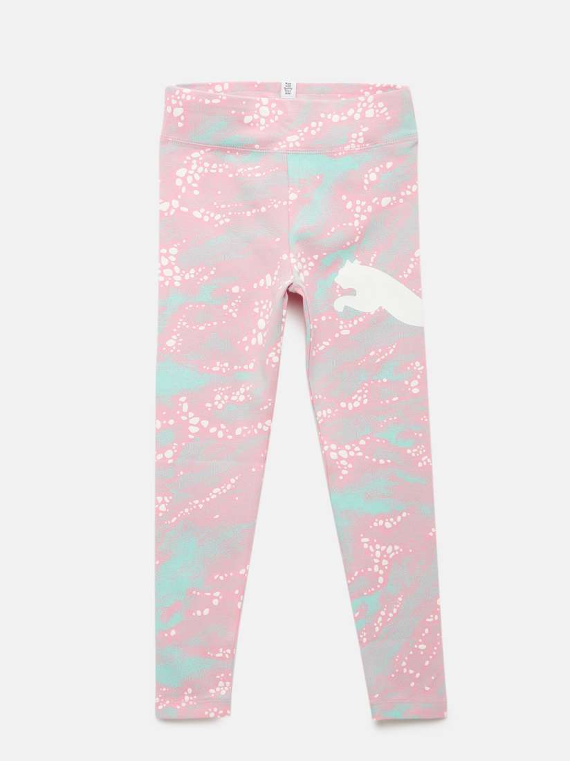Buy PUMA Girls Pink Green Printed Leggings Leggings for Girls 1969790 Myntra