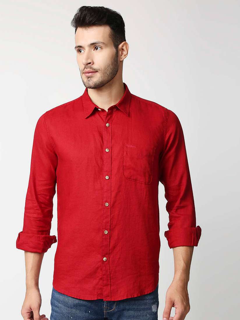Myntra Red Jeans Shirt Buy SEVEN Red Slim Fit Casual Shirt Shirts