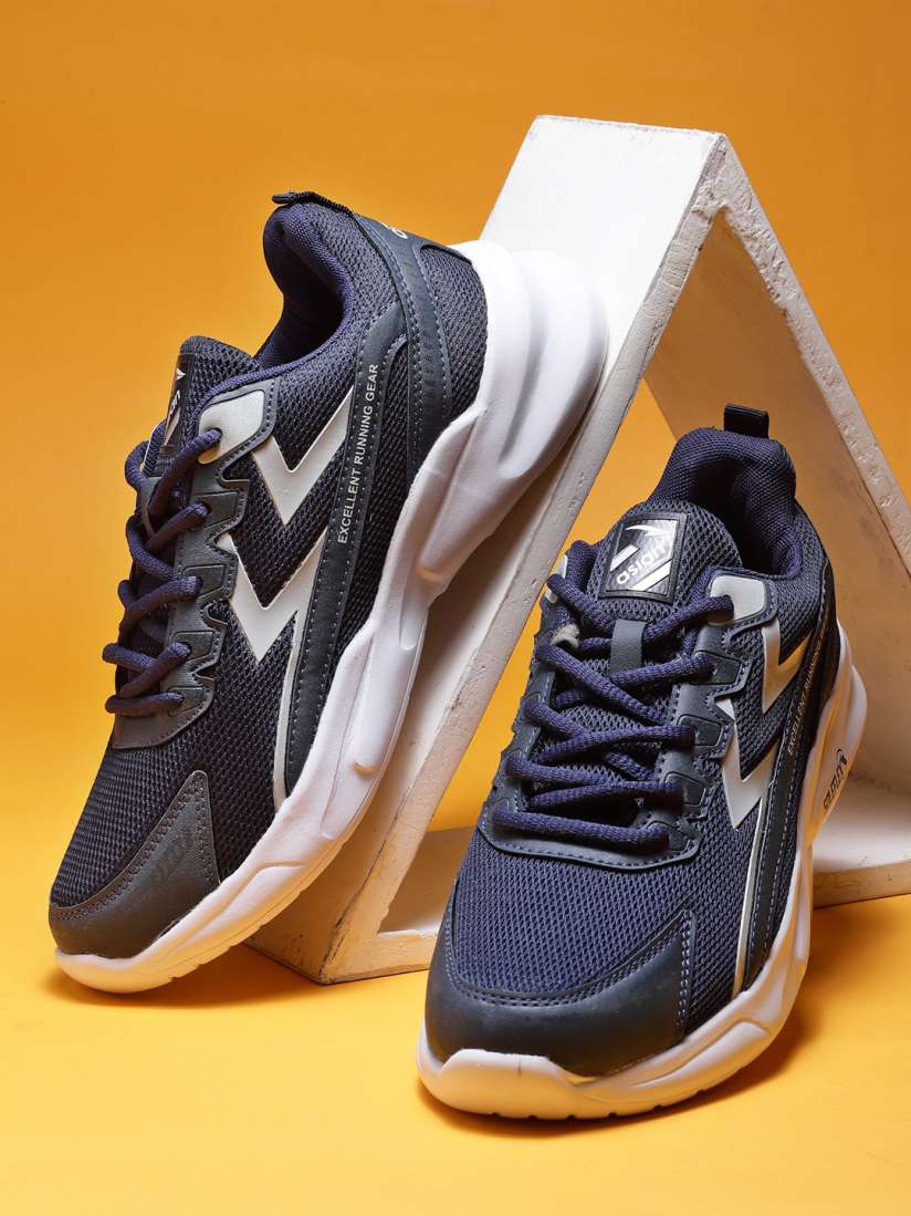 Buy ASIAN Men Navy Blue Printed Sneakers Casual Shoes for Men 19706546 Myntra