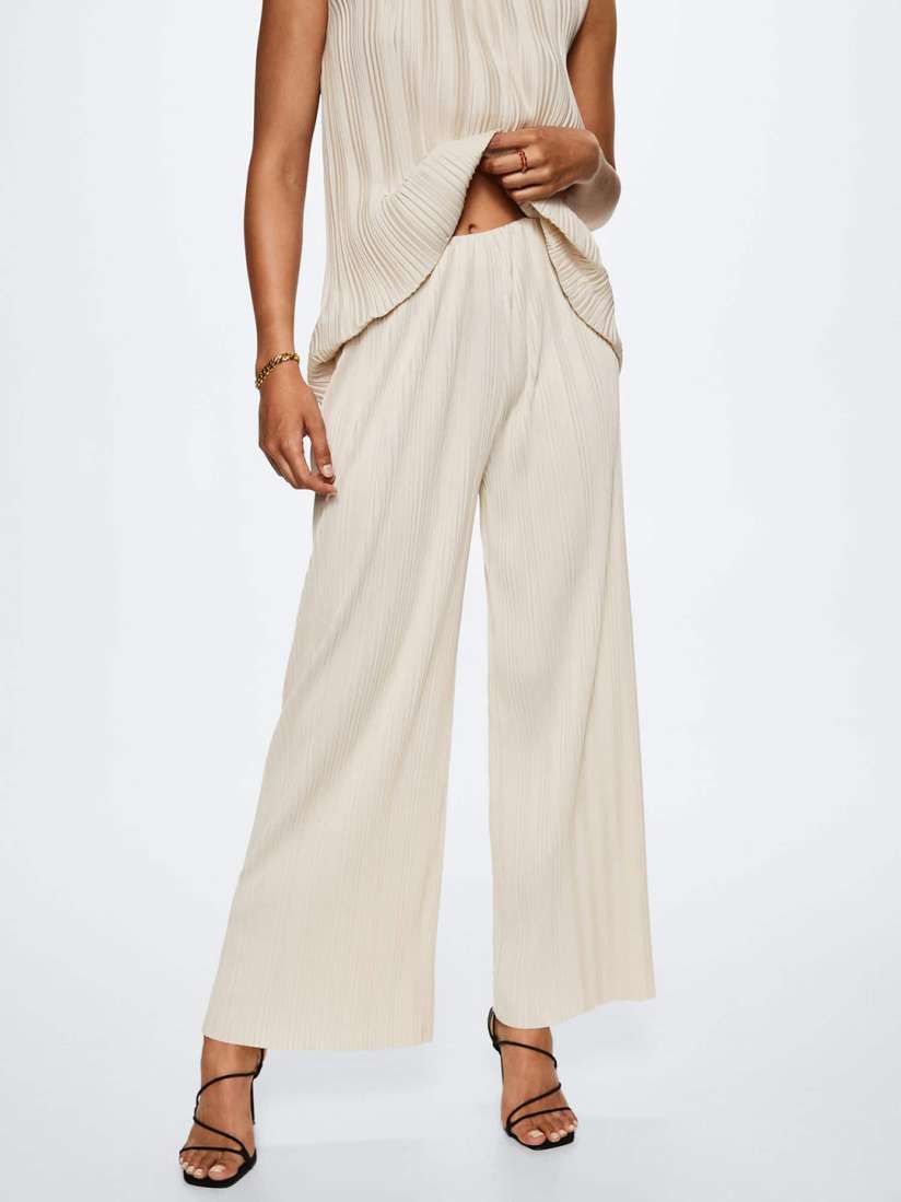 Mango white trousers cheap