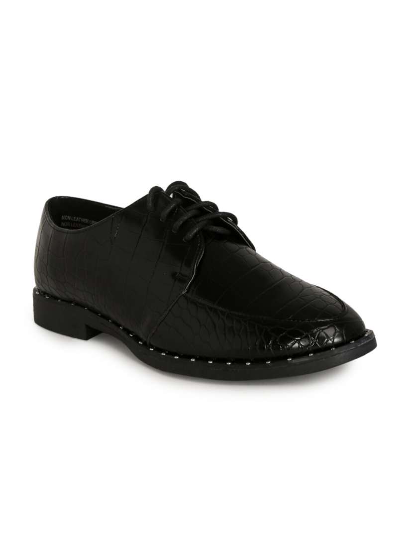 Buy rubi Women Black Textured Brogues Shoes Formal Shoes for Women 19716760 Myntra