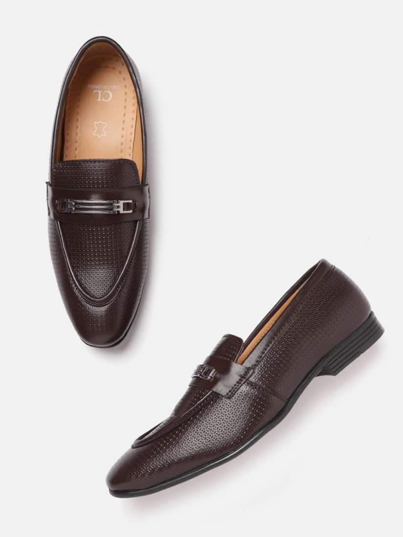 Buy Carlton London Men Coffee Brown Textured Horse Bit Loafers Casual Shoes for Men 19722200 Myntra