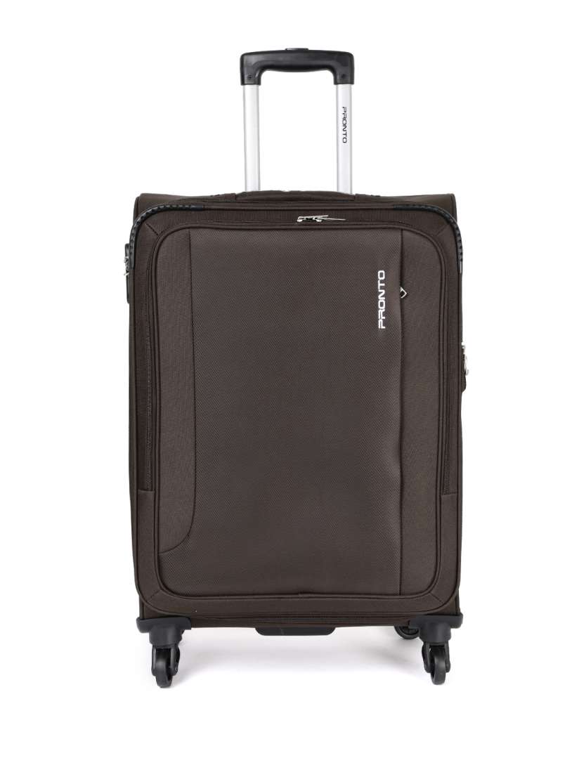 Buy Pronto Unisex Coffee Brown Medium Space 4 W Spinner 67 Trolley Bag Trolley Bag for Unisex 1972589 Myntra