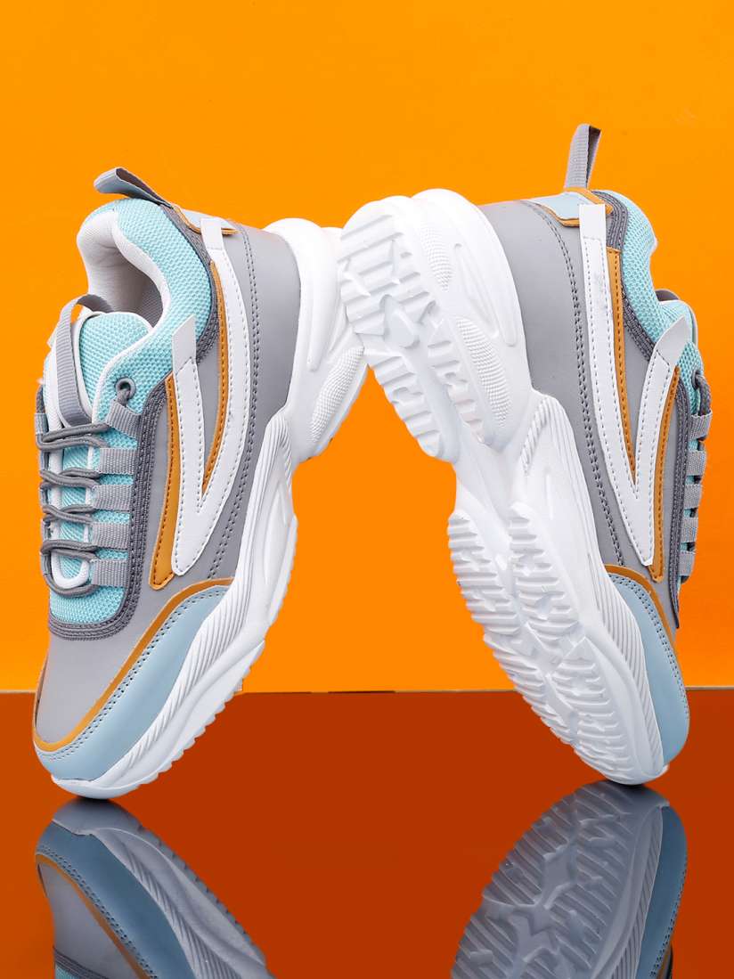 Buy sneakers villa Women Grey Colourblocked High Top Sneakers Casual Shoes for Women 19730970 Myntra