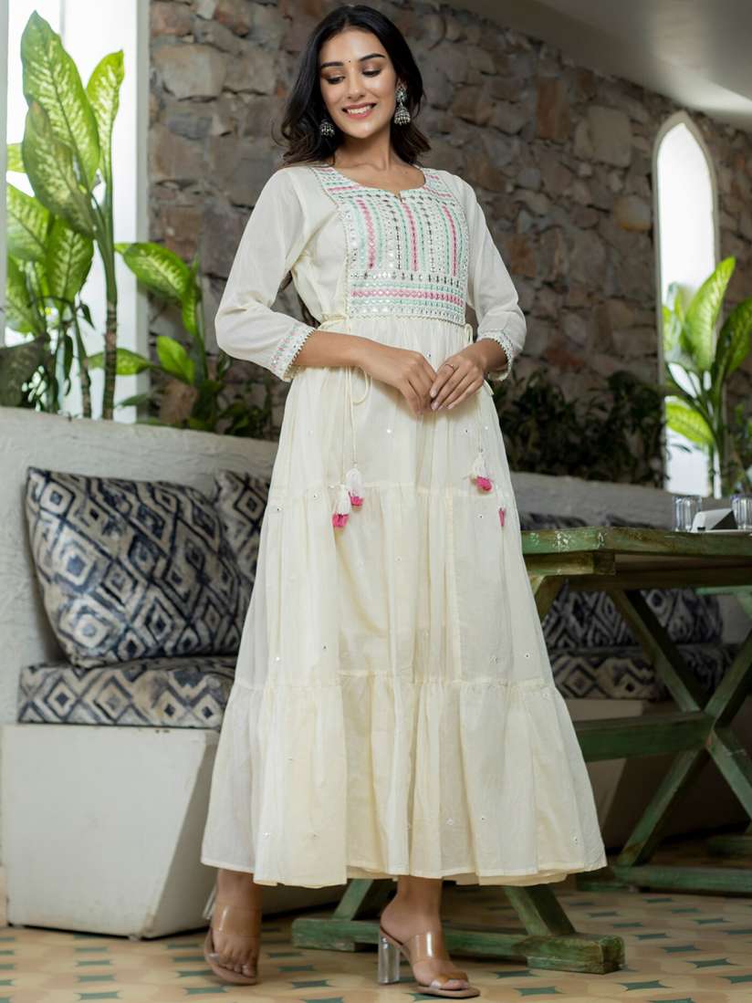White dress myntra online