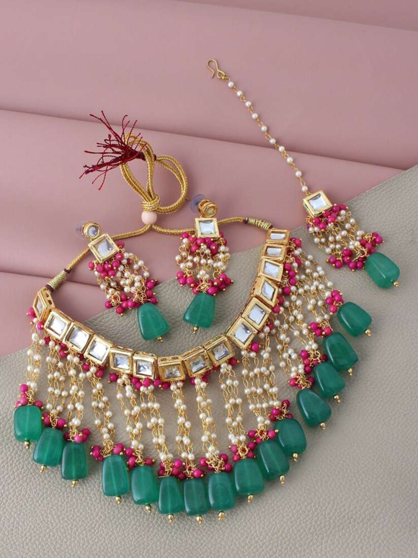Myntra kundan set shop