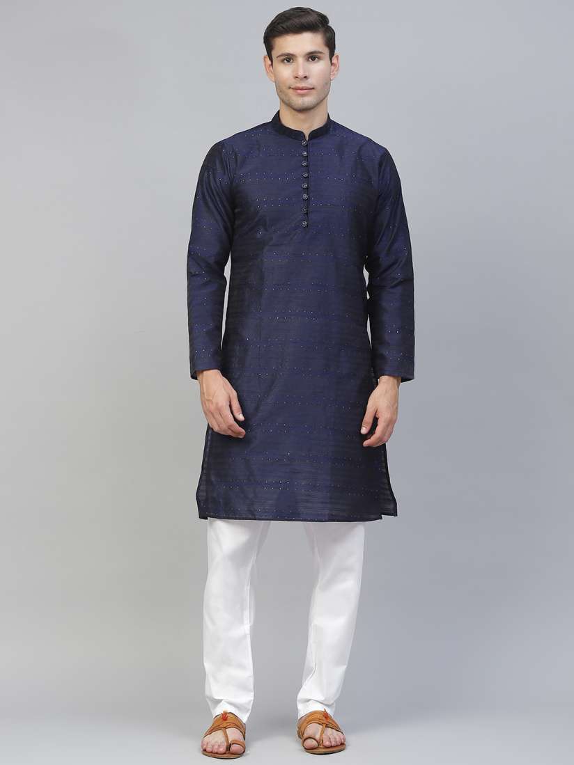Myntra navy blue kurta hotsell