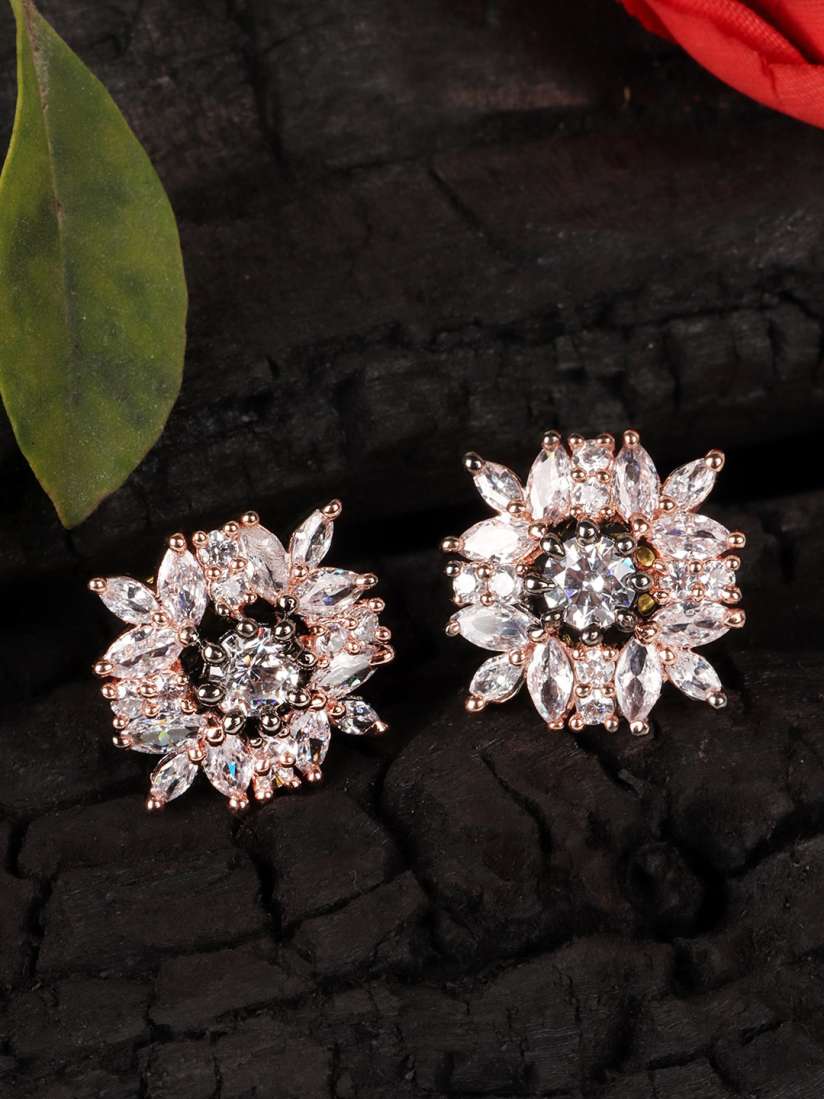 Buy JEWELS GEHNA White Contemporary Studs Earrings Earrings for Women 19755928 Myntra