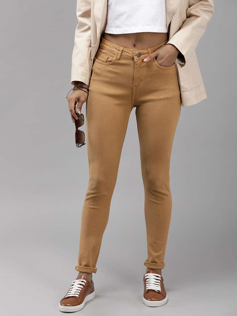 Skinny Jeans Slim Fit Khakis Women's Skinny Fit Khaki Super