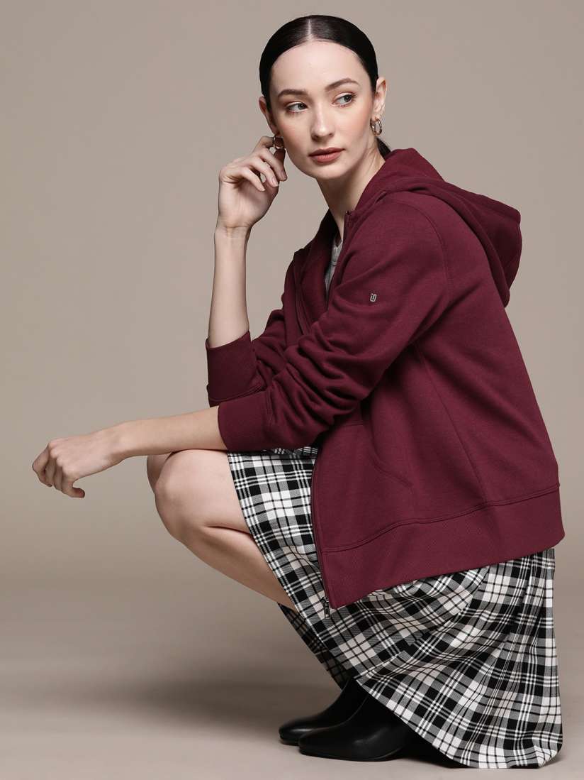 Buy Macy s Ideology Women Solid Hooded Sweatshirt Sweatshirts for Women 19762956 Myntra