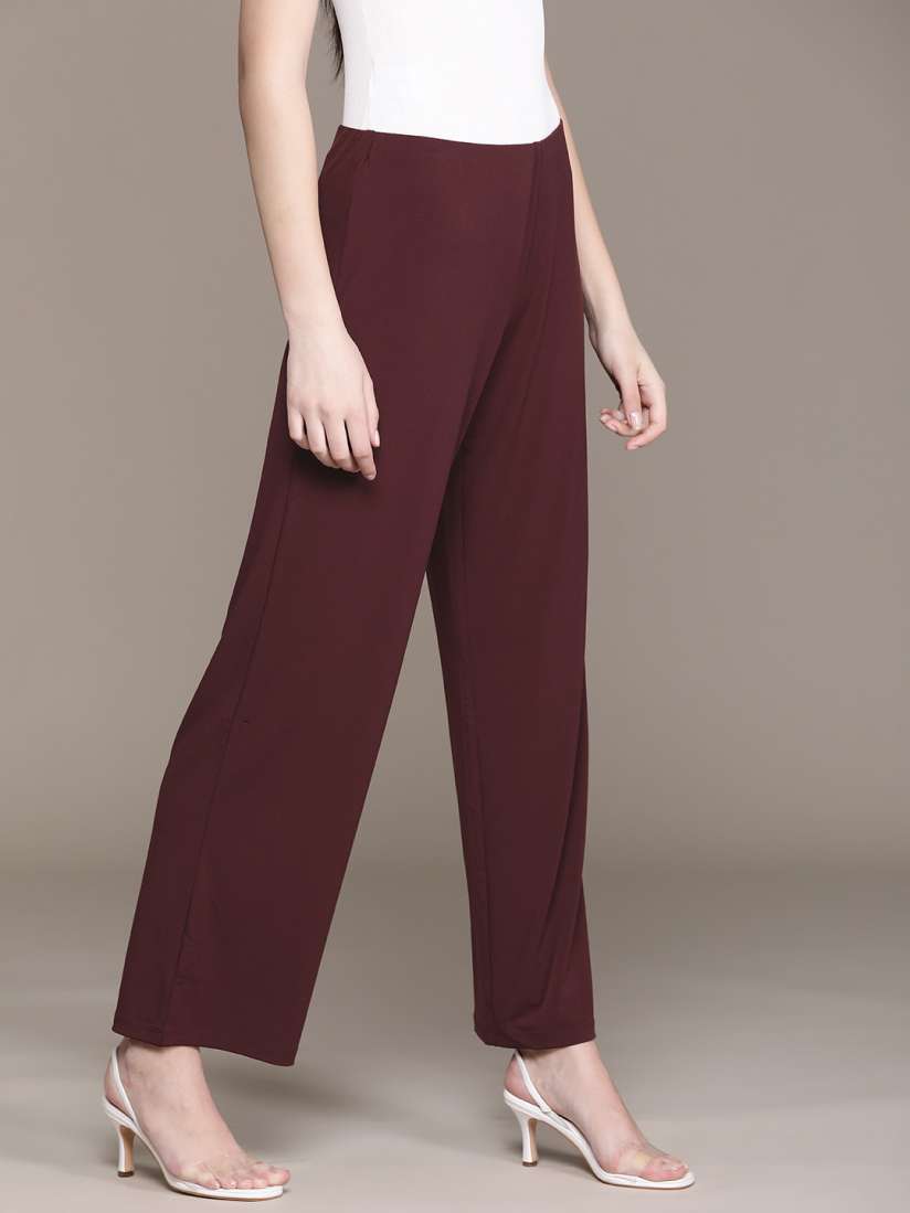 Buy Macy s Alfani Women Straight Fit Trousers Trousers for Women 19764740 Myntra