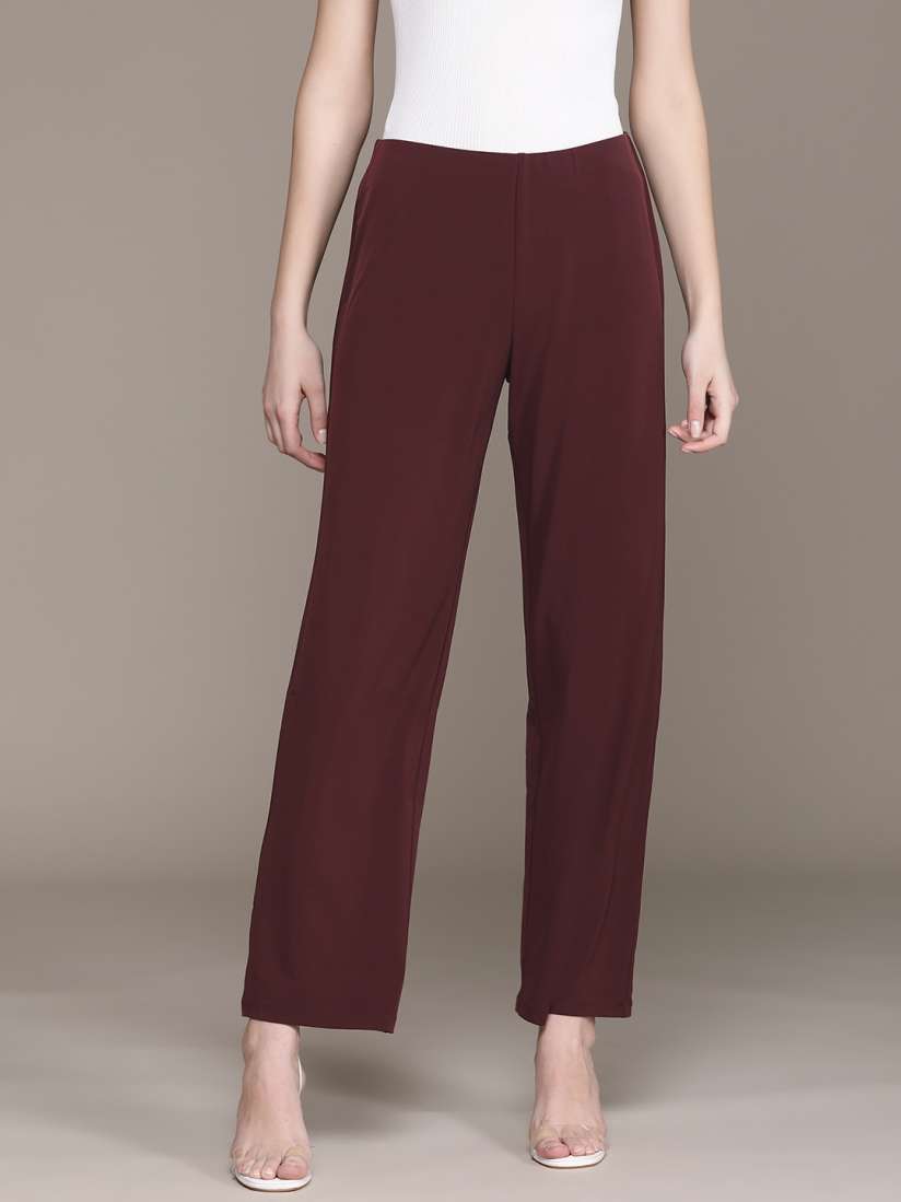 Buy Macy s Alfani Women Straight Fit Trousers Trousers for Women 19764740 Myntra