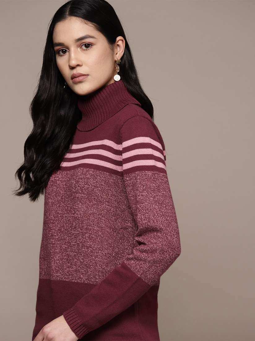 Buy Macy s Karen Scott Women Self Striped Pure Cotton Pullover Sweaters for Women 19768232 Myntra